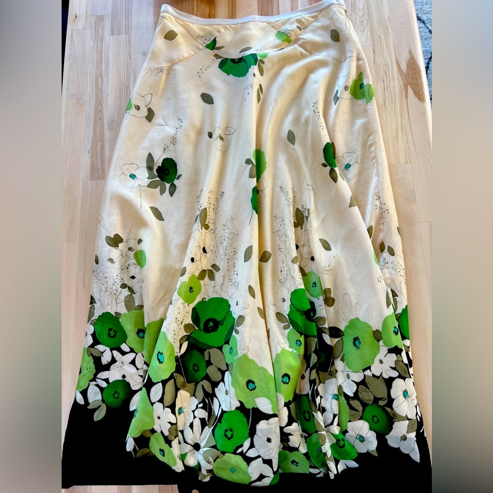 Rebecca Taylor Floral Border Full Skirt